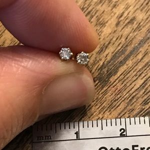 Diamond stud earrings